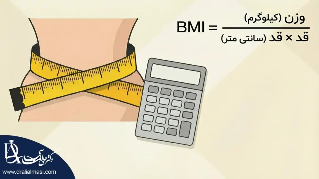 محاسبه شاخص توده بدنی برای جراحی چاقی