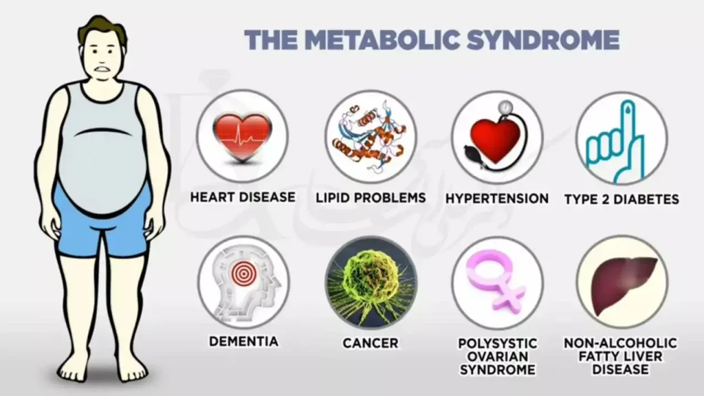 اینفوگرافیک بیماری های مزتبط با چاقی