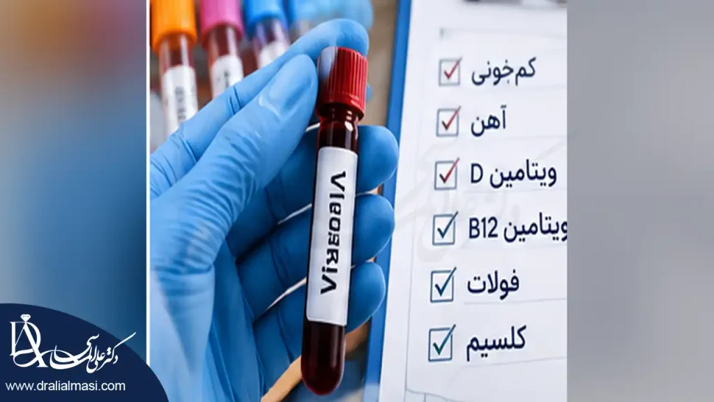 آزمایش خون برای بررسی آهن، ویتامین‌ها و کمبودهای تغذیه‌ای پیش از بارداری بعد از اسلیو